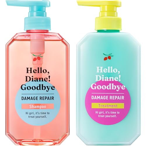 Diane Shampoo & Treatment Tea & Musk Fragrance High Damage Moisture Repair 400ml