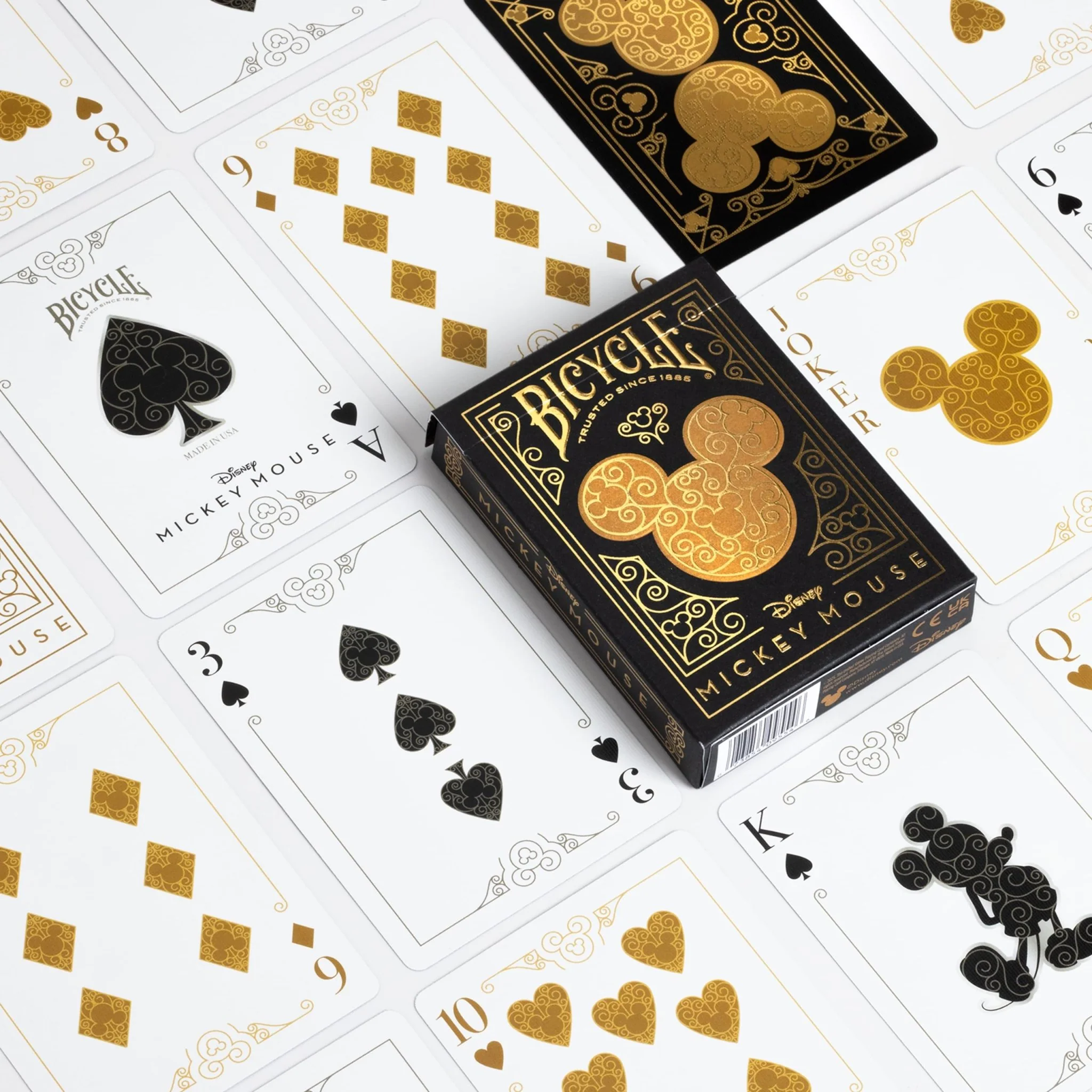 Disney Bicycle Inspired by Mickey Mouse Black and Gold Playing Cards - Image 3