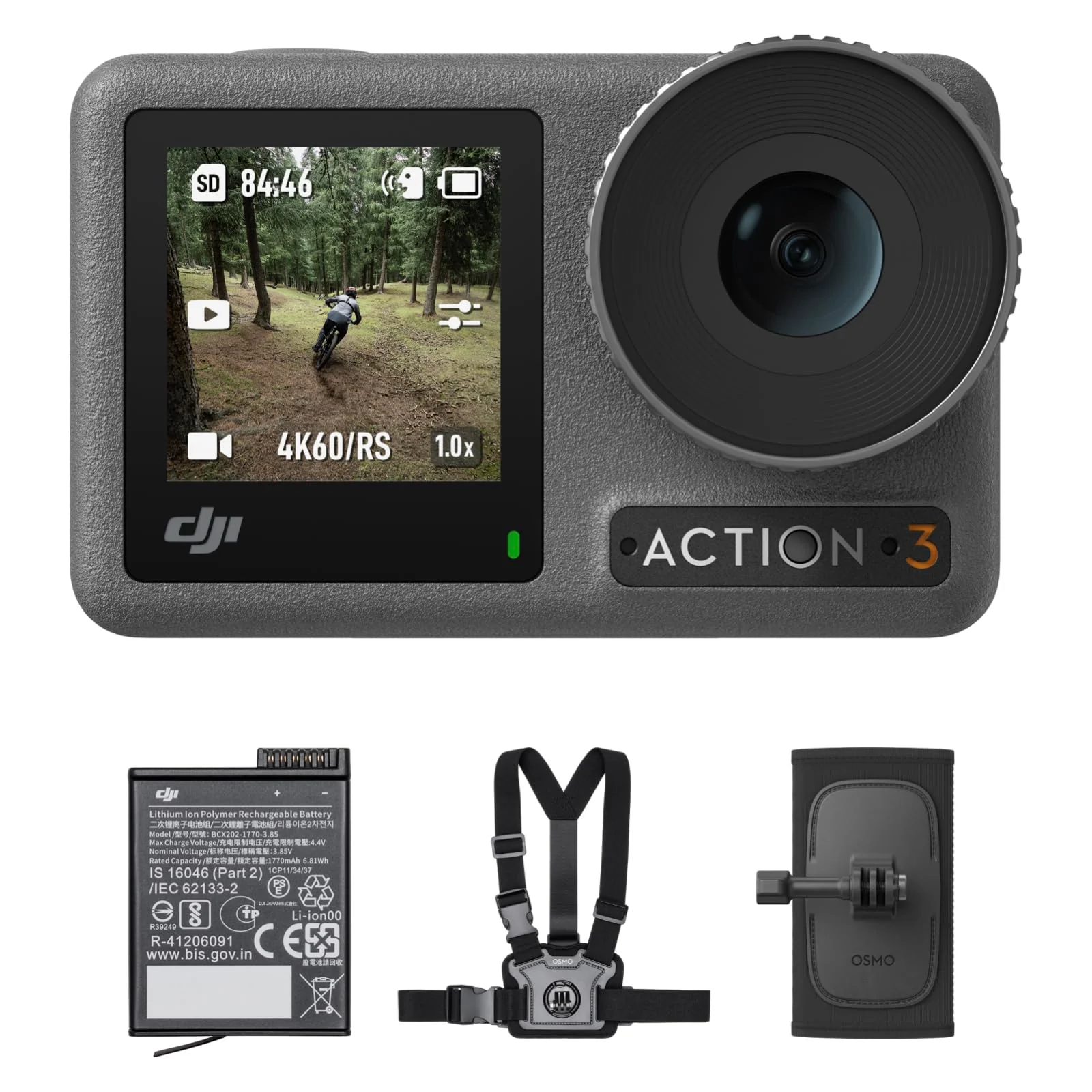 DJI Action Camera Osmo Action 3 Outdoor Combo 4K/120fps