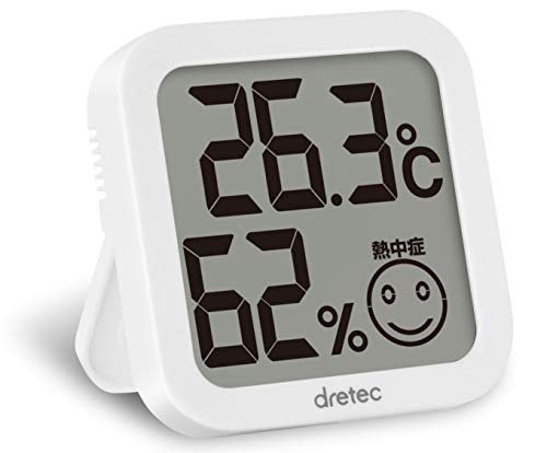 dretec Digital Thermo-Hygrometer Large Screen Compact White O-271WT