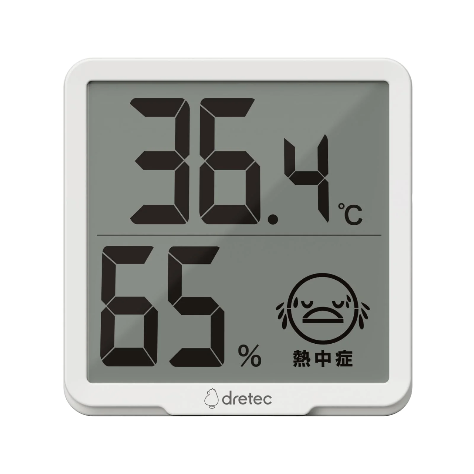 dretec Ritemo 7cm Digital Temp & Humidity Monitor — Heatstroke/Flu Alerts White