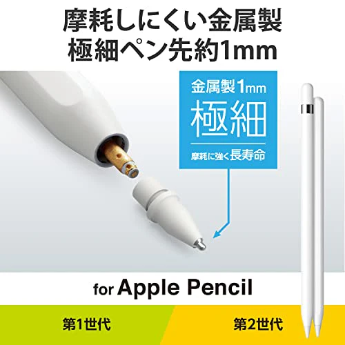 ELECOM Apple Pencil nibs 1st & 2nd generationultra-thin 1mm thickness PWTIPAP02 - Image 2