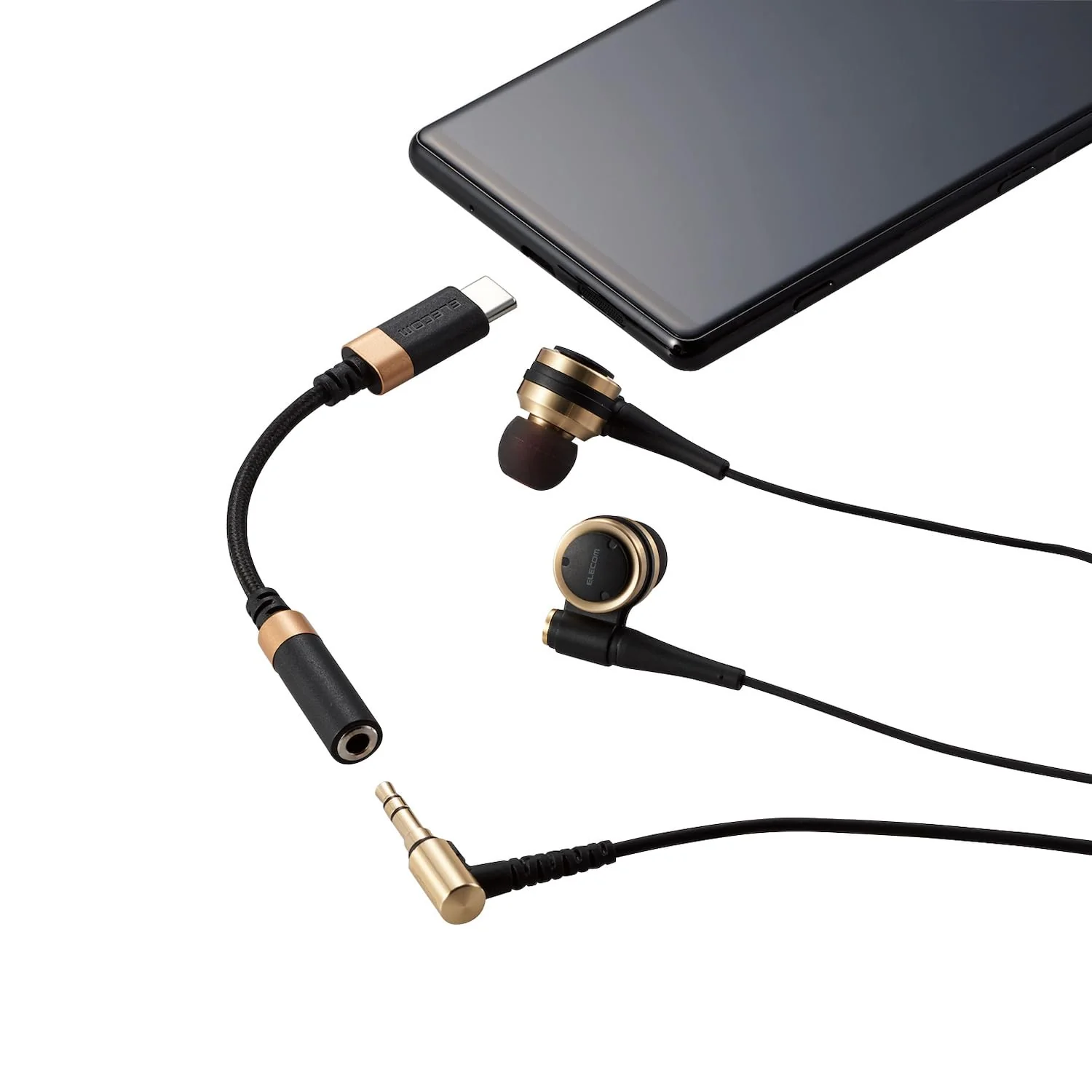 ELECOM Headphone Adapter Conversion Cable Type-C to φ3.5mm 4-pole earphone jack high-resolution Black AD-C35SDBK - Image 9