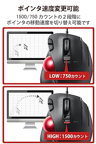 ELECOM USB Trackball Mouse 5 Buttons Black M-XT2URBK-G - Image 5