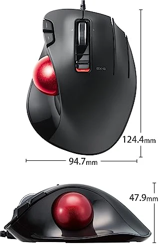 ELECOM USB Trackball Mouse 5 Buttons Black M-XT2URBK-G - Image 7