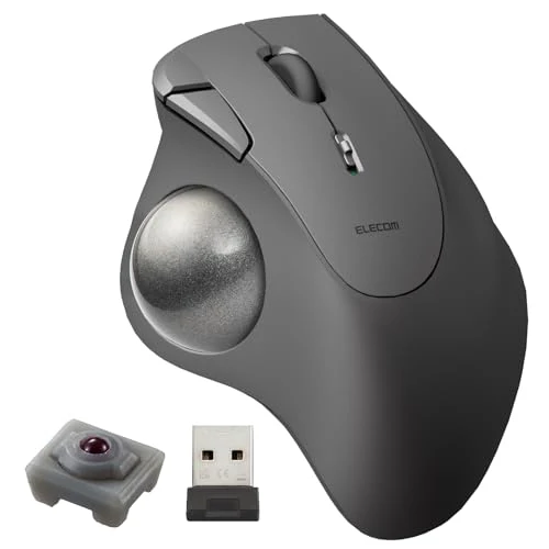 Elecom Wireless Trackball Mouse 36mm Ball 5 Buttons Black M-IT10DRBK
