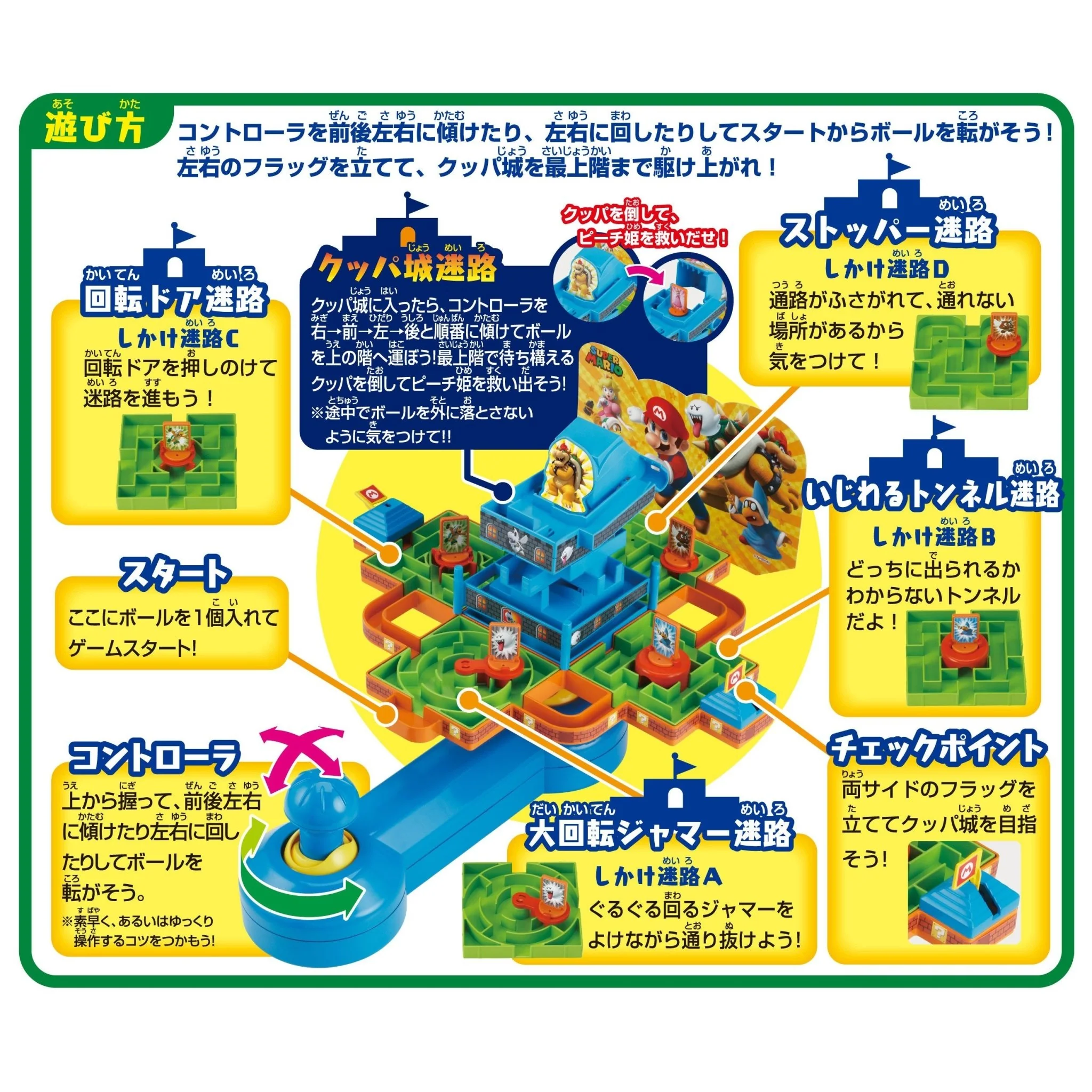 EPOCH Super Mario Deluxe Maze Game DX: Princess Peach & 5 Labyrinths - Image 4