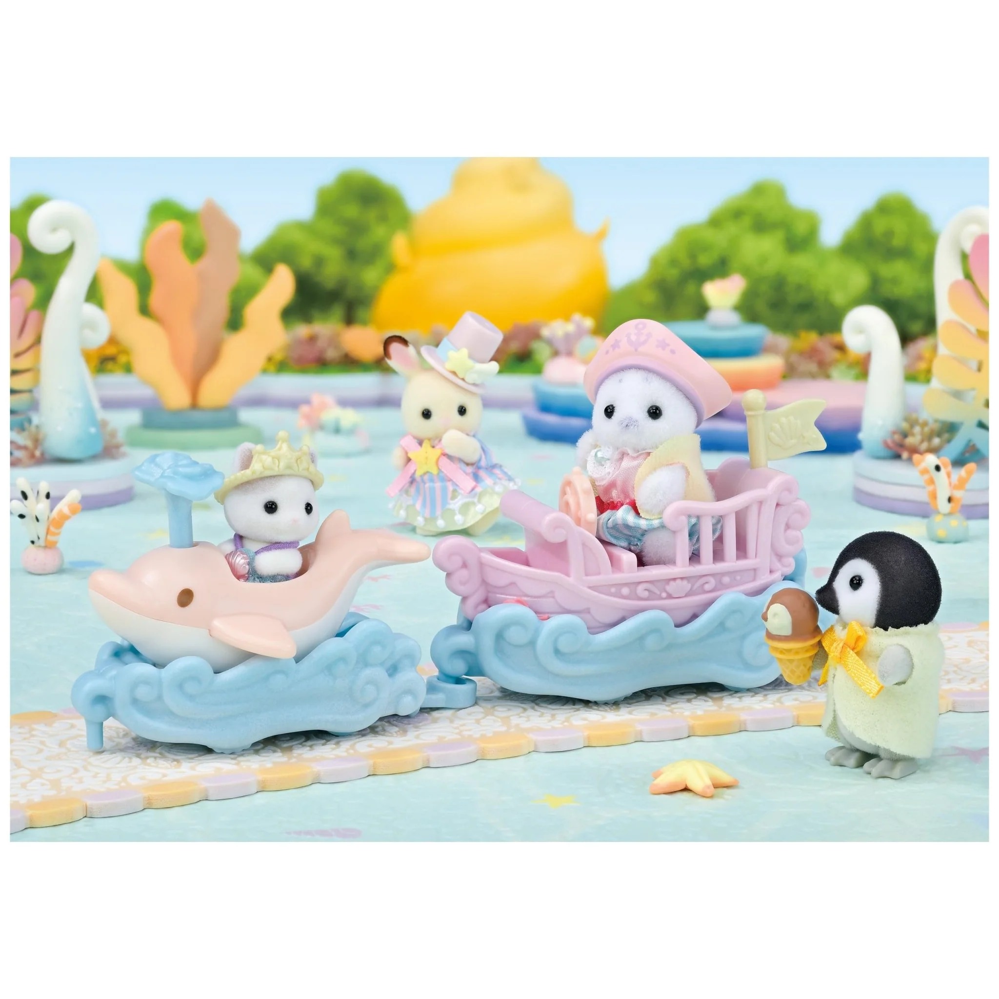 EPOCH Sylvanian Families Yuenchi Cargo Set - Ship/Dolphin Ko-80 - Image 2