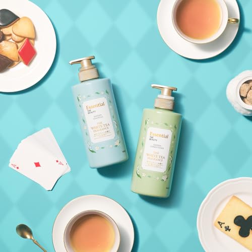 Essential The Beauty shampoo treatment set Barrier Pump Set White Tea Fragrance 900ml - Image 3