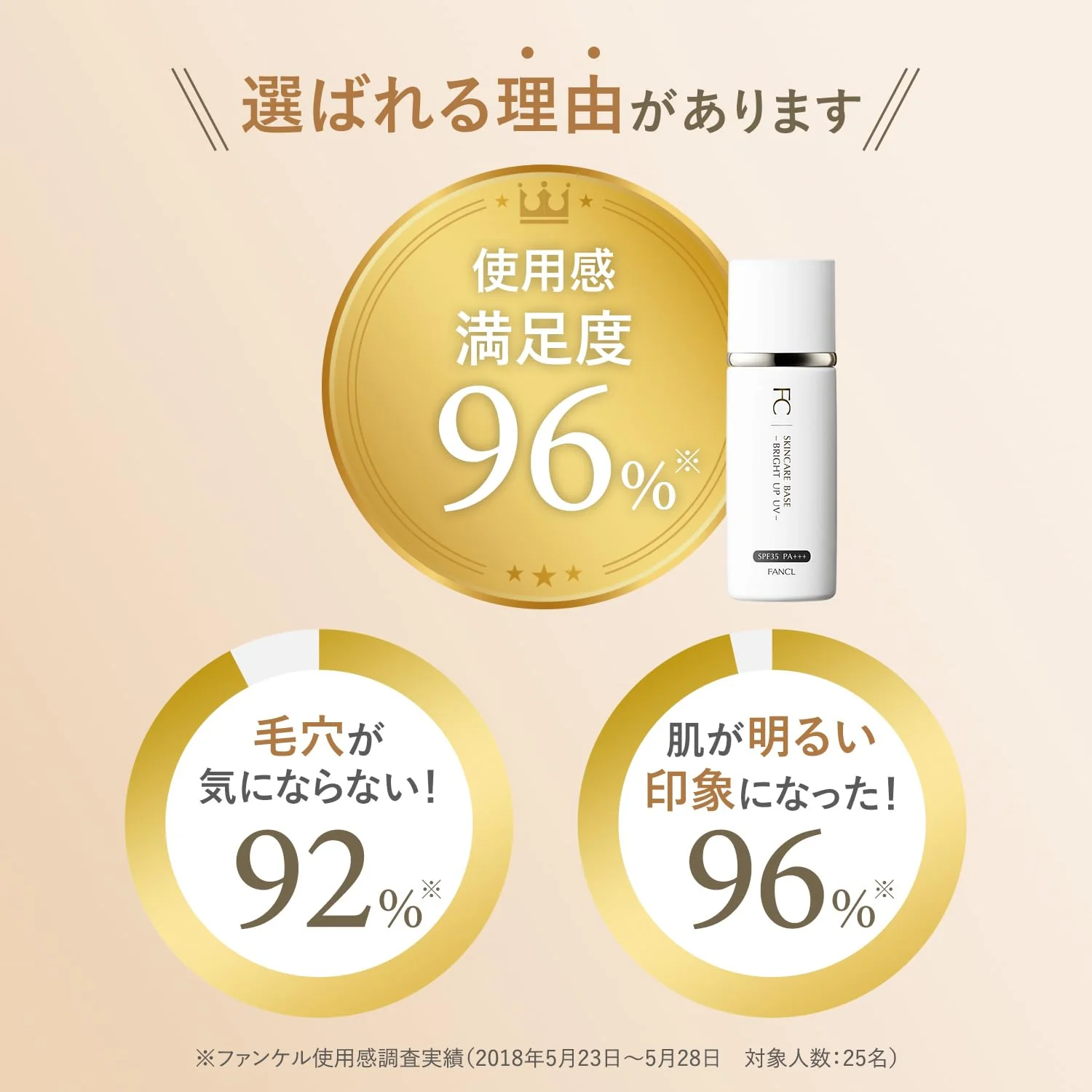 FANCL Bright Up UV Natural Beige Makeup Base SPF35 PA+++ Additive Free - Image 4