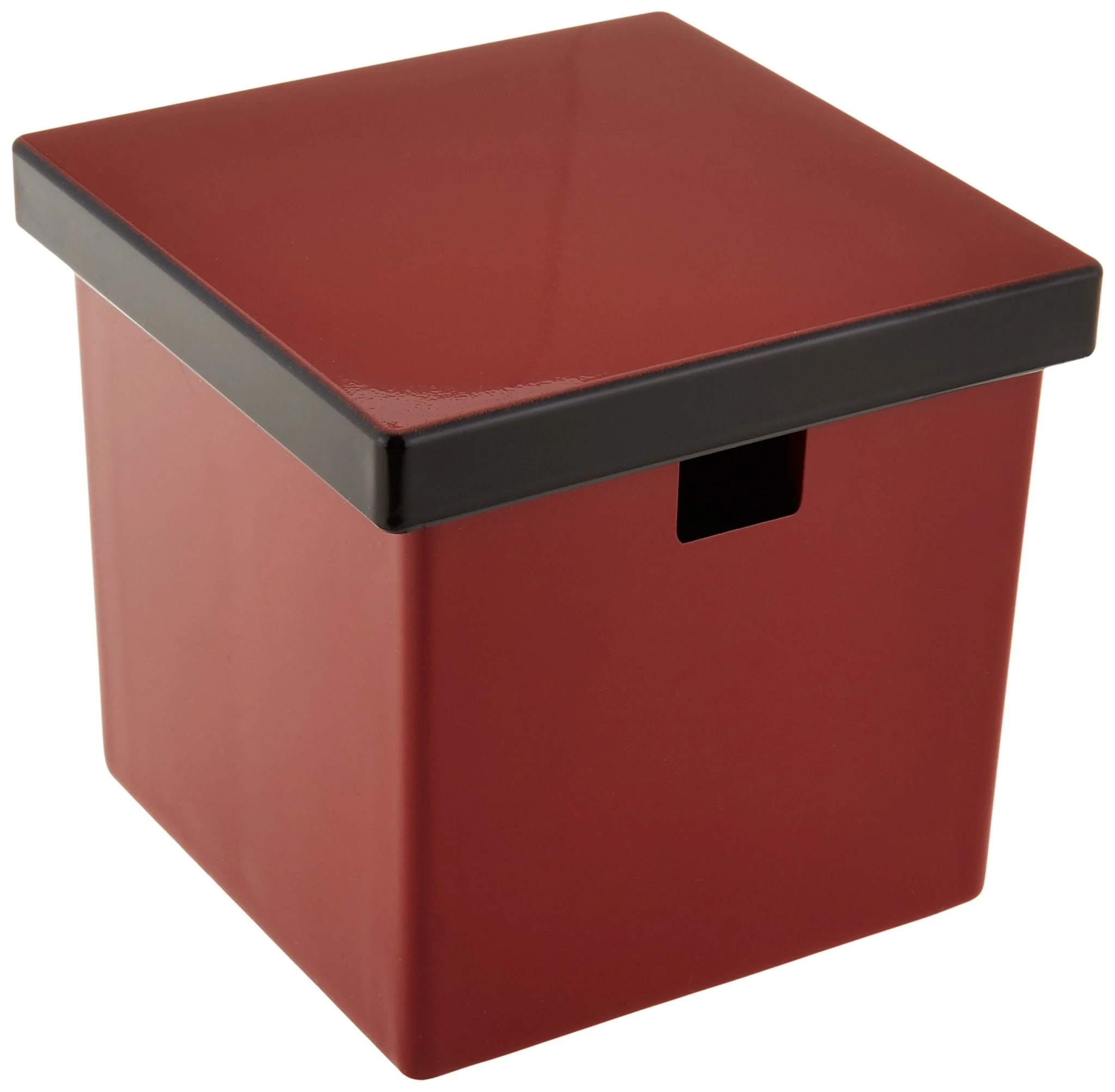 Fukui Craft Square Pickle Container with Tongs Model 37055 Red Black - Image 2