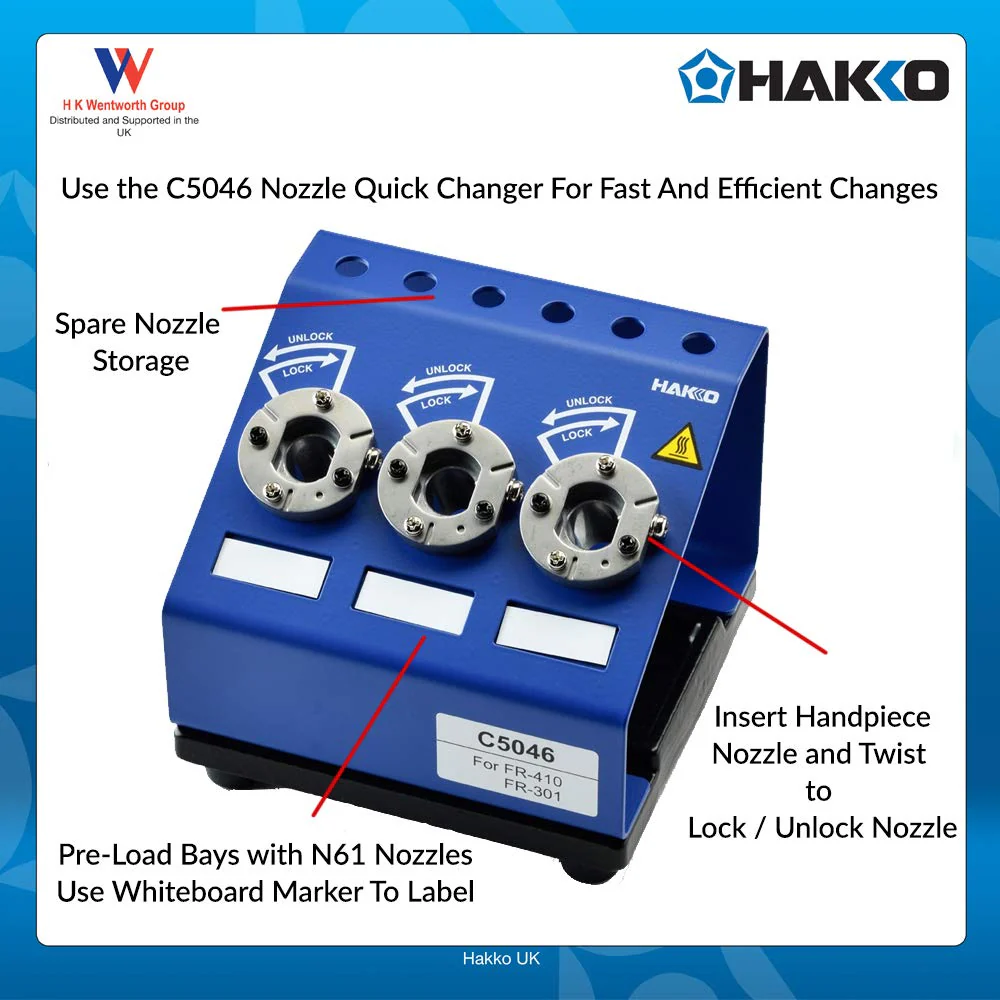 HAKKO Standard Nozzle (Ø1 6 mm) for FR-301/FR-4103  N61-10 - Image 5