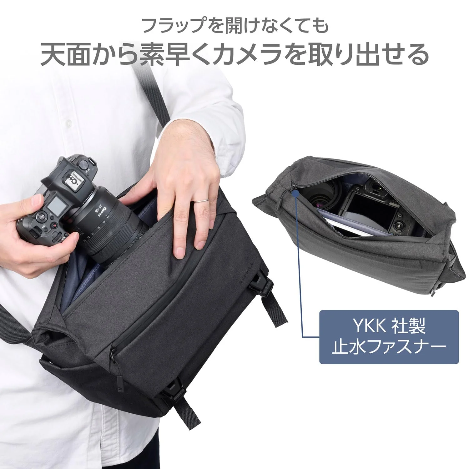 HAKUBA Camera Bag Plus Shell City Messenger 5 G05 Black Compact - Image 4