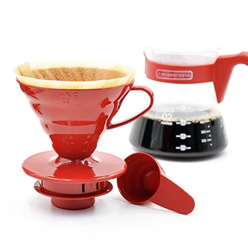HARIO Coffee Server V60 02 Set Coffee Drip for 1~4 Cups Red VCSD-02R - Image 4