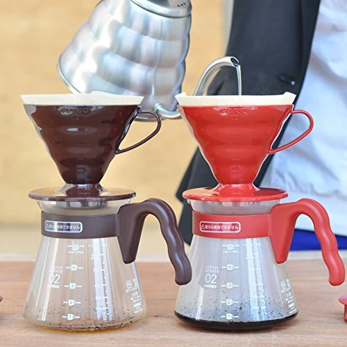 HARIO Coffee Server V60 02 Set Coffee Drip for 1~4 Cups Red VCSD-02R - Image 6