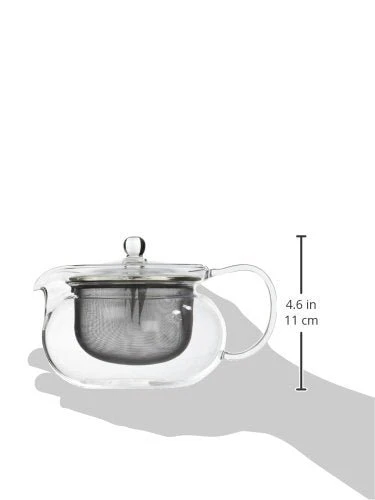 HARIO Tea kyusu transparent working capacity 450ml round microwave-safe CHJMN-45T - Image 8
