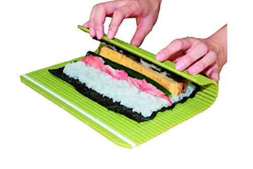 Hasegawa Antimicrobial Roll-up L Green Polypropylene BMK4409 Sushi Rolling Mat Made in Japan - Image 2