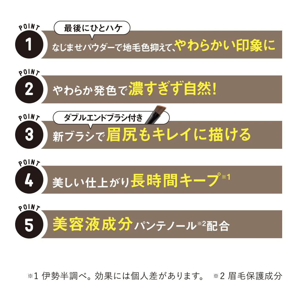 Heavy Rotation Natural Powder Eyebrow 02 Ash Brown 2.3g - Image 4