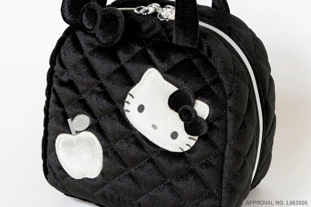 Hello Kitty × BRILMY Quick-View Velvet Black Cosmetic Pouch Book - Image 5