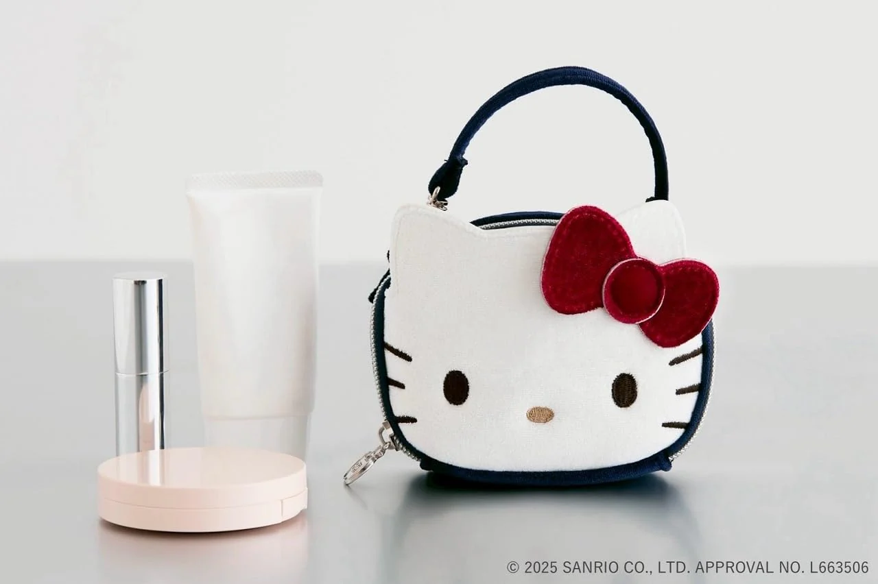 HELLO KITTY × BRILMY Vertical Lip Mini Cosmetic Pouch Book (Velour Ver ) - Image 2