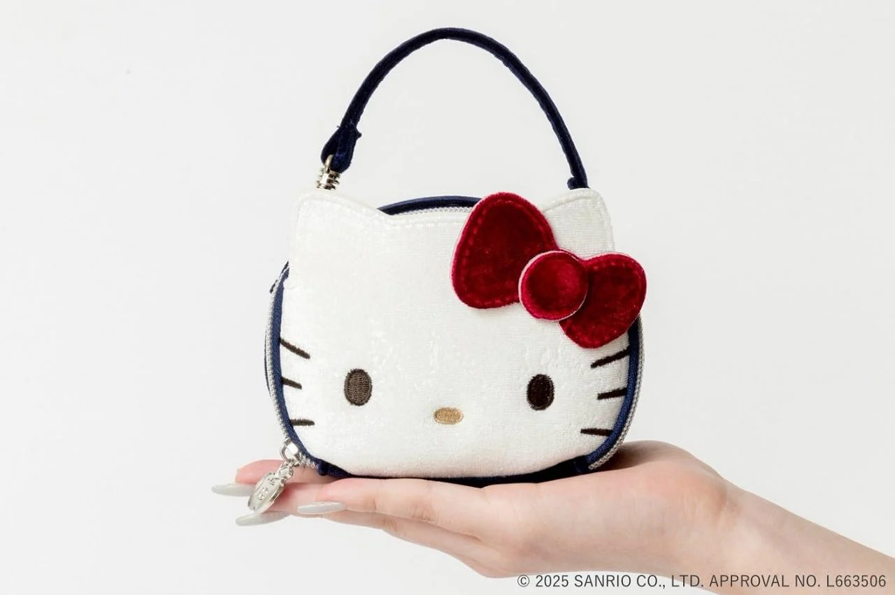 HELLO KITTY × BRILMY Vertical Lip Mini Cosmetic Pouch Book (Velour Ver ) - Image 5