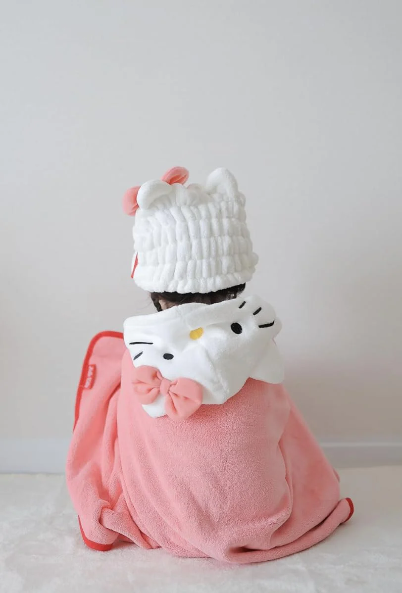 Hello Kitty Quick-Dry Hair Towel Cap for Girls - Image 6