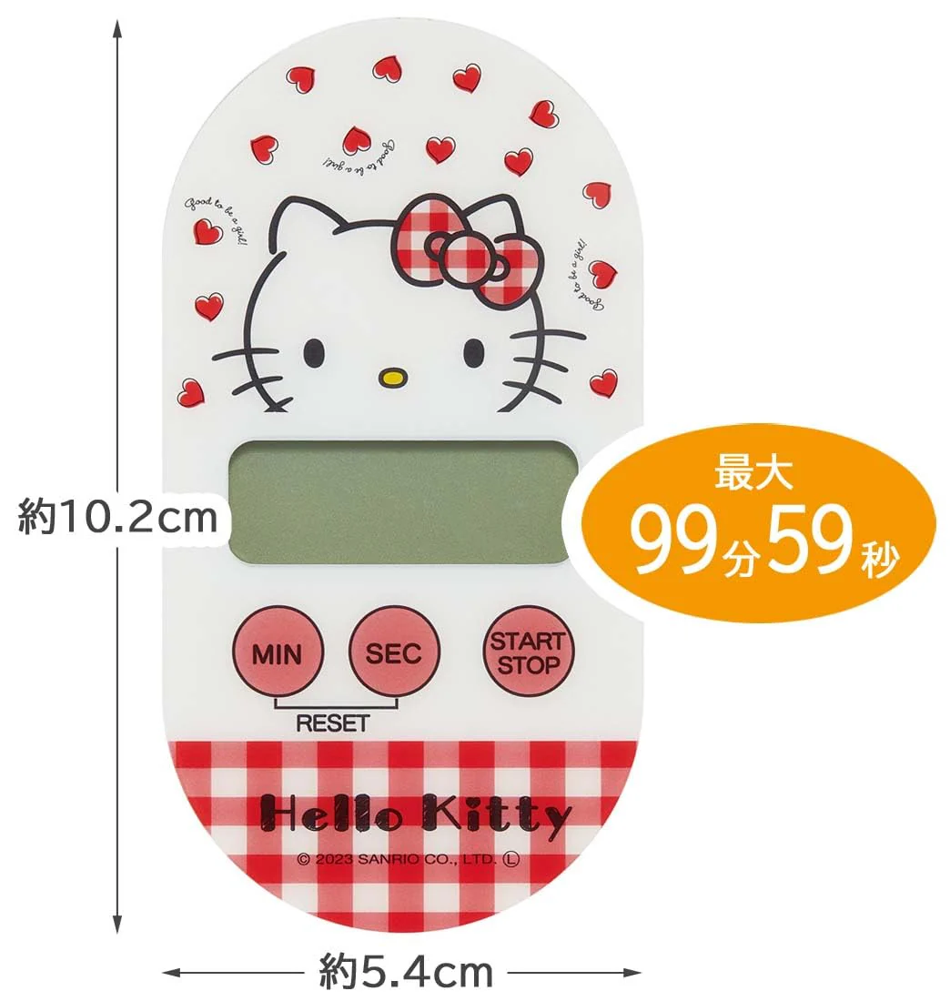 Hello Kitty Red Heart Magnetic Kitchen Timer - Image 2