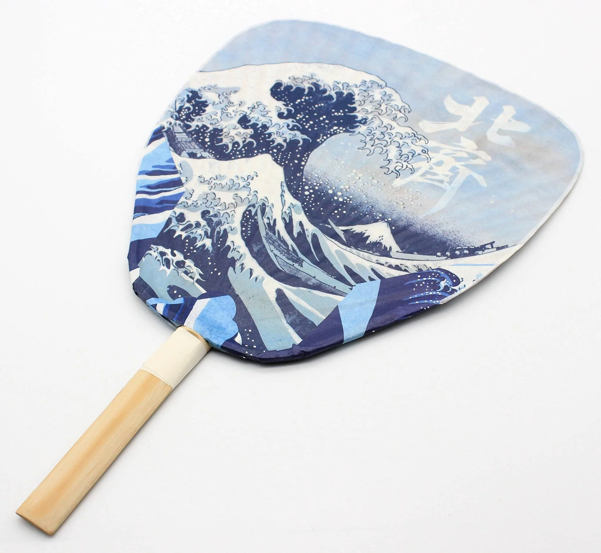 Hokusai Bamboo Hand Fan Traditional Japanese Craft Uchiwa Model 6112 - Image 4