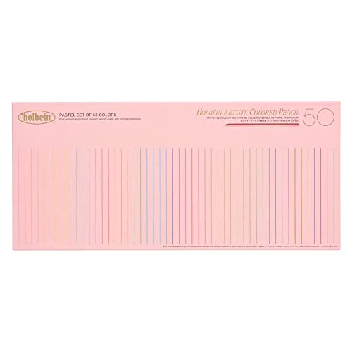 Holbein Colored Pencils Pastel Tone Set  50 colors  paper box 20936 - Image 3