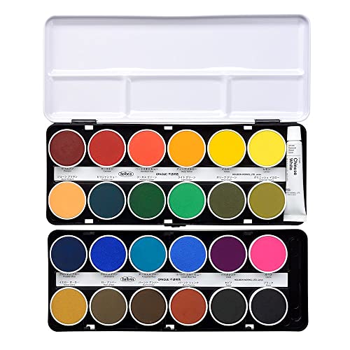 Holbein Solid Watercolors Cake Color C032 Opaque 24 Color Set 02032 - Image 2