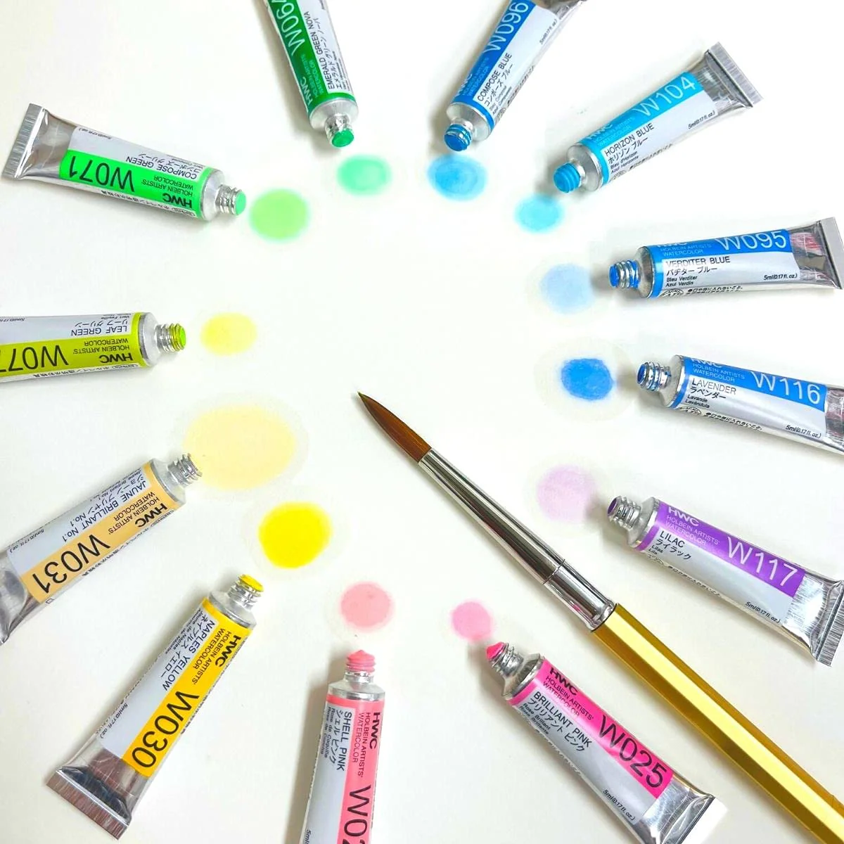 Holbein Transparent Watercolor Paint W452 5ml Pastel Color 12 Colors Set 03452 - Image 3