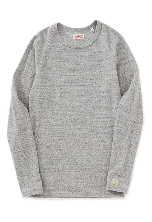 HOLLYWOOD RANCH MARKET Stretch Rib Long-Sleeve T-Shirt Gray Made in Japan