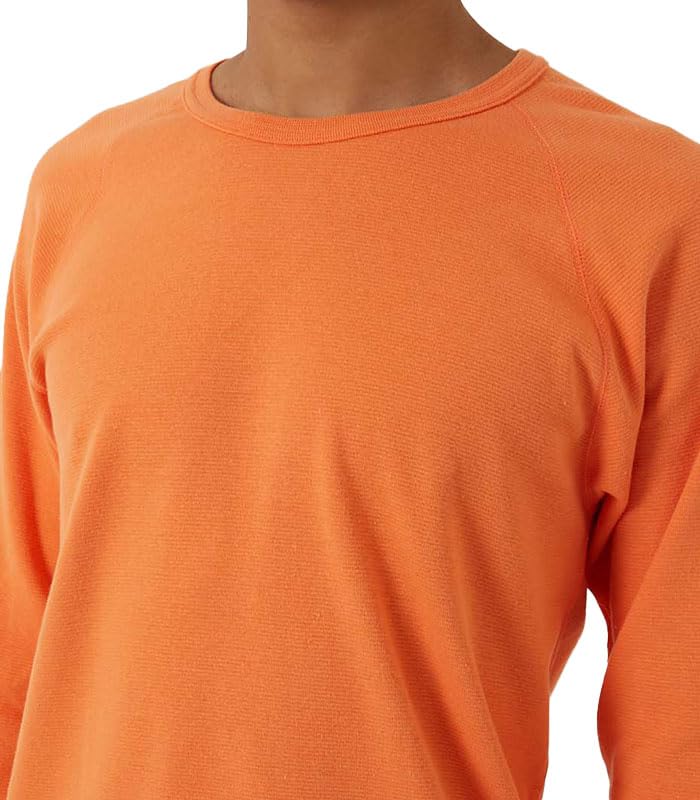 HOLLYWOOD RANCH MARKET Stretch-Rib Long-Sleeve T-Shirt Orange Made in JAPAN - Image 5