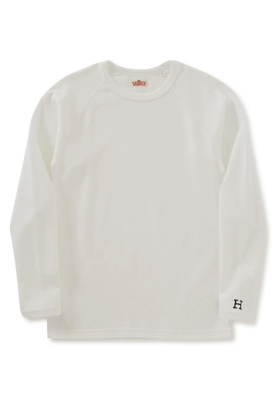 HOLLYWOOD RANCH MARKET Stretch Rib Long-Sleeve Tee White Made in Japan