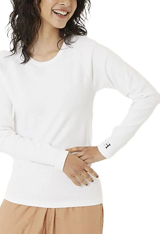 HOLLYWOOD RANCH MARKET Stretch Rib Long-Sleeve Tee White Made in Japan - Image 6