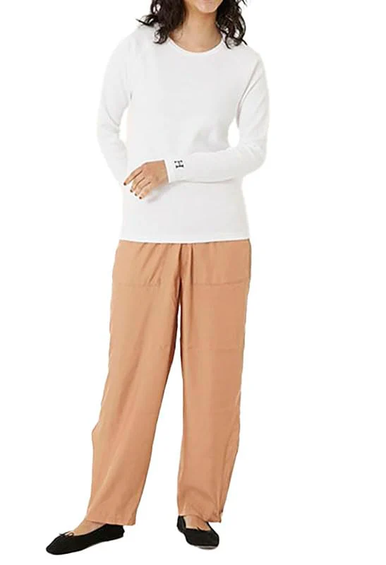 HOLLYWOOD RANCH MARKET Stretch Rib Long-Sleeve Tee White Made in Japan - Image 7
