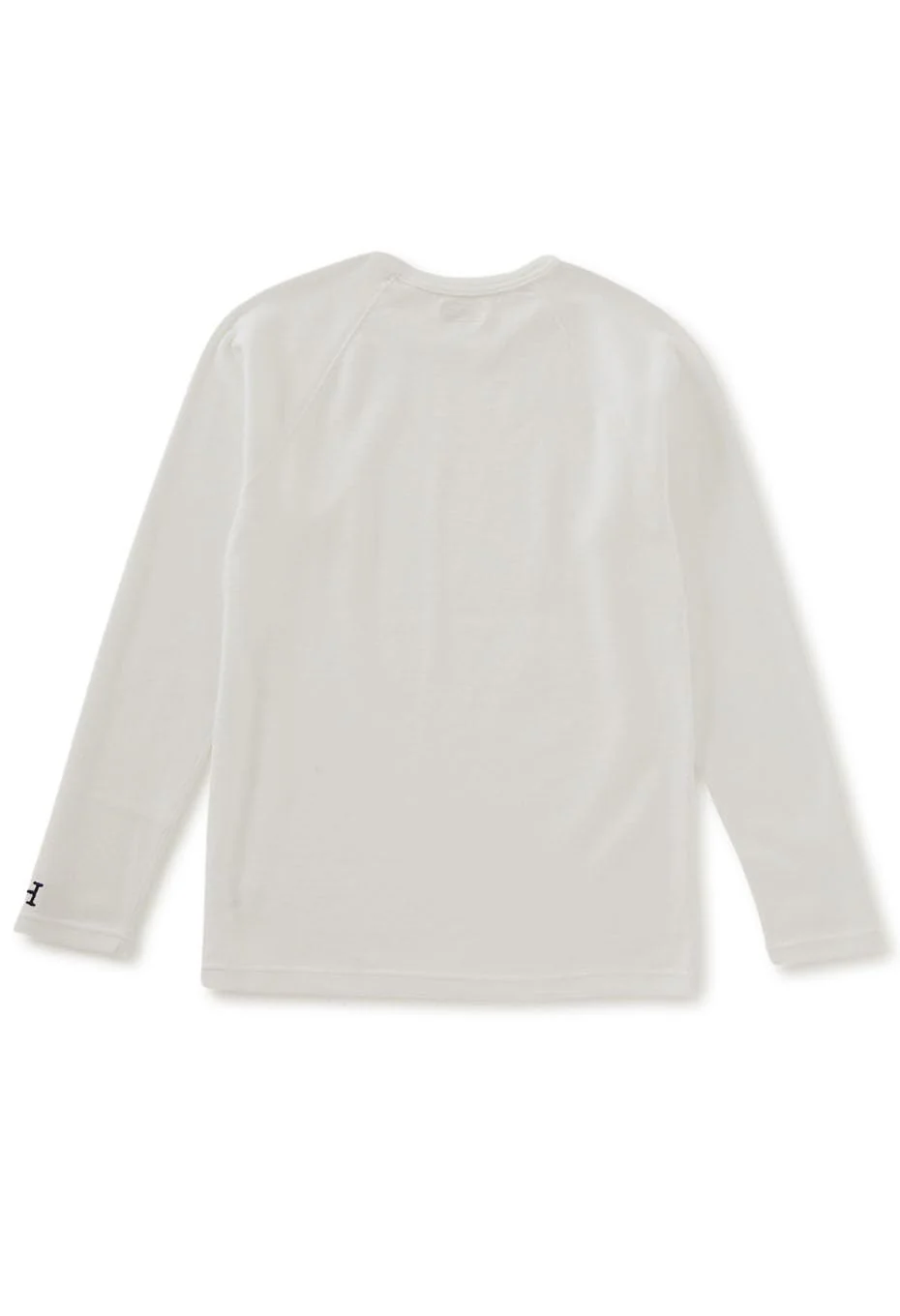 HOLLYWOOD RANCH MARKET Stretch Rib Long-Sleeve Tee White Made in Japan - Image 8