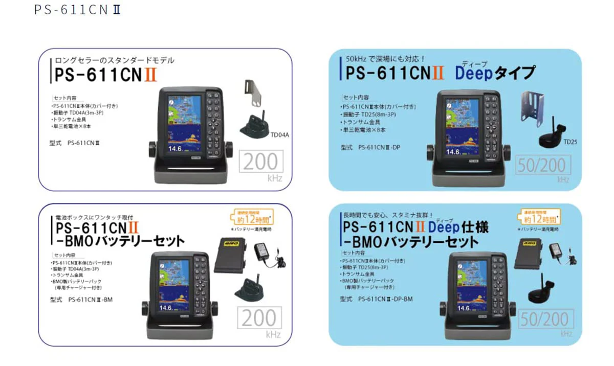 HONDEX PS-611CN2 Deep Fish Finder with BMO Battery Set - Image 7