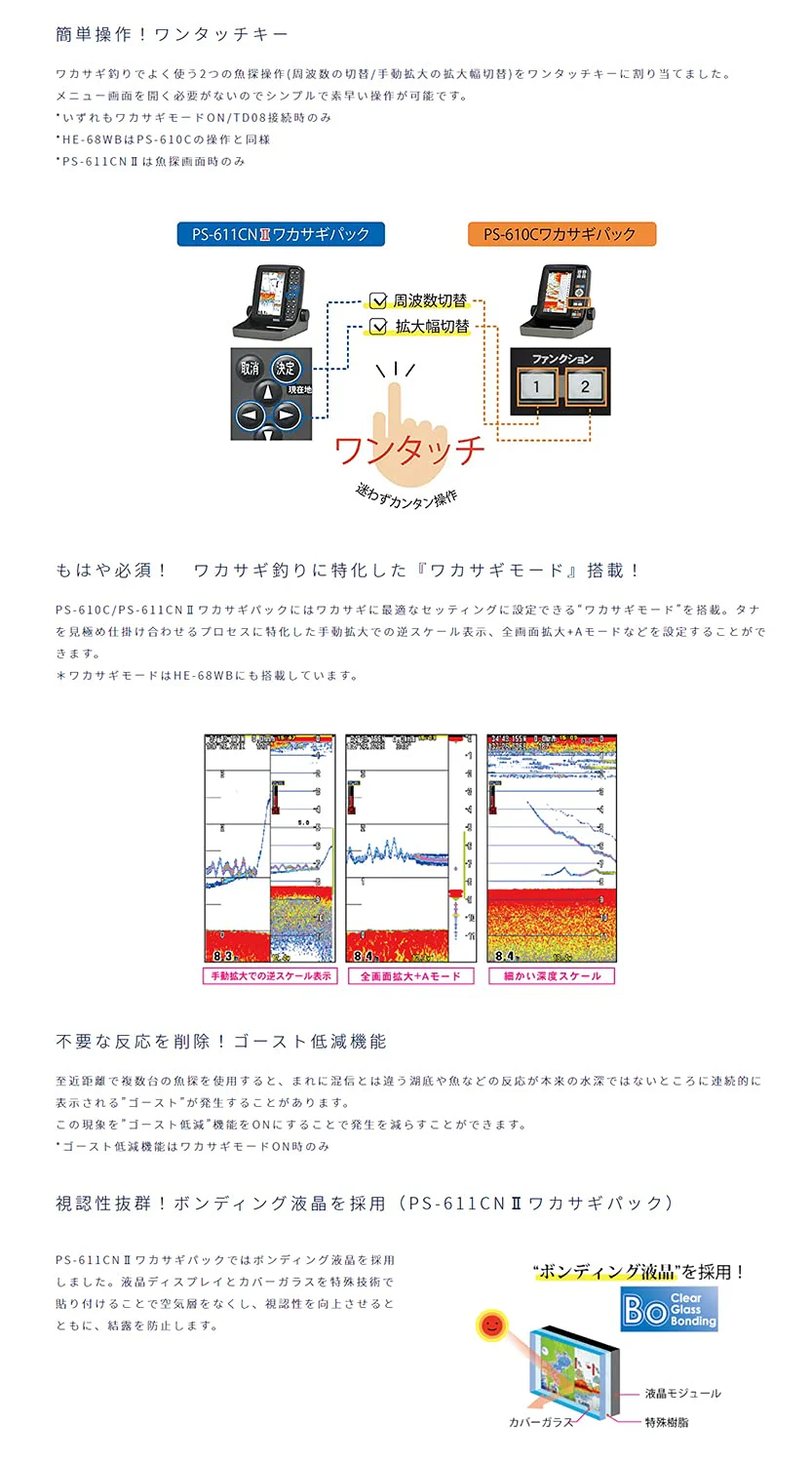 HONDEX PS-611CN2 Fish Finder Smelt (Wakasagi) Pack - Image 3