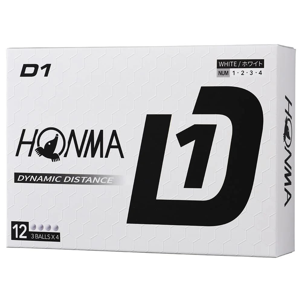 HONMA D1 BT2401 White Golf Balls 12 Pack - Image 2