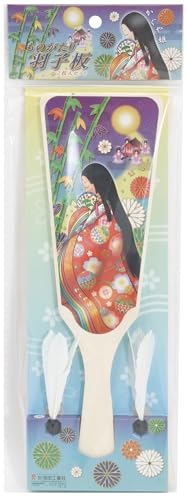 Ikeda Kogyo Monogatari Hagoita Paddle Set with 2 Feathers Kaguya Tsuru 000055030 - Image 3