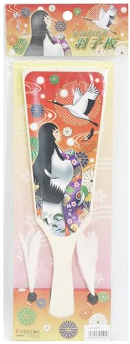 Ikeda Kogyo Monogatari Hagoita Paddle Set with 2 Feathers Kaguya Tsuru 000055030 - Image 4
