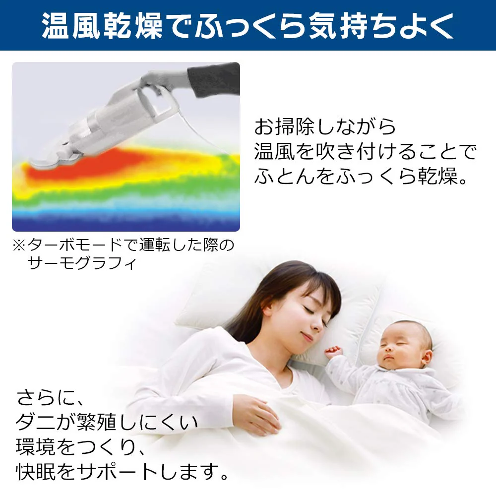 IRIS OHYAMA IC-FAC3 Handy Strong Futon Cleaner, Dust Mite and Dust Sensor, Swattable - Image 6