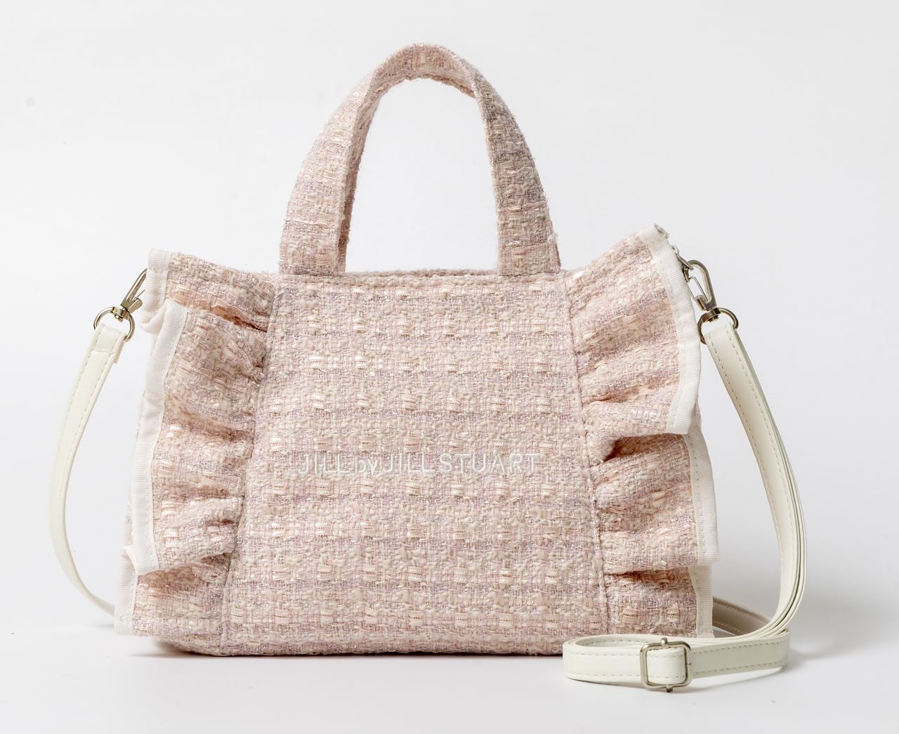 Jill by Jill Stuart Tweed Frill Bag PINK ver  (Mook Book) - Image 2