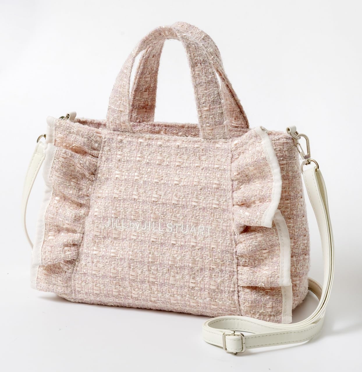 Jill by Jill Stuart Tweed Frill Bag PINK ver  (Mook Book) - Image 3