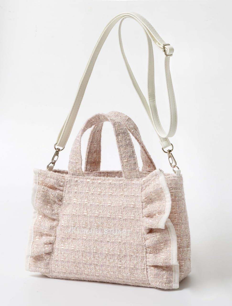 Jill by Jill Stuart Tweed Frill Bag PINK ver  (Mook Book) - Image 4