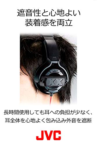 JVC HA-XM20X XX Series Sealed Headphones Black & Red - Image 5