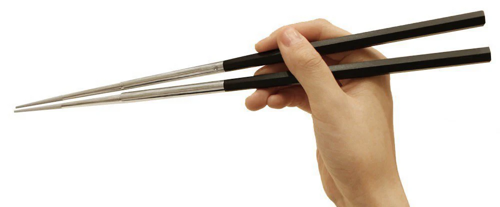 KAI SELECT100 Stainless Steel Rapeseed Chopsticks 33cm Made in Japan DH3104 - Image 4