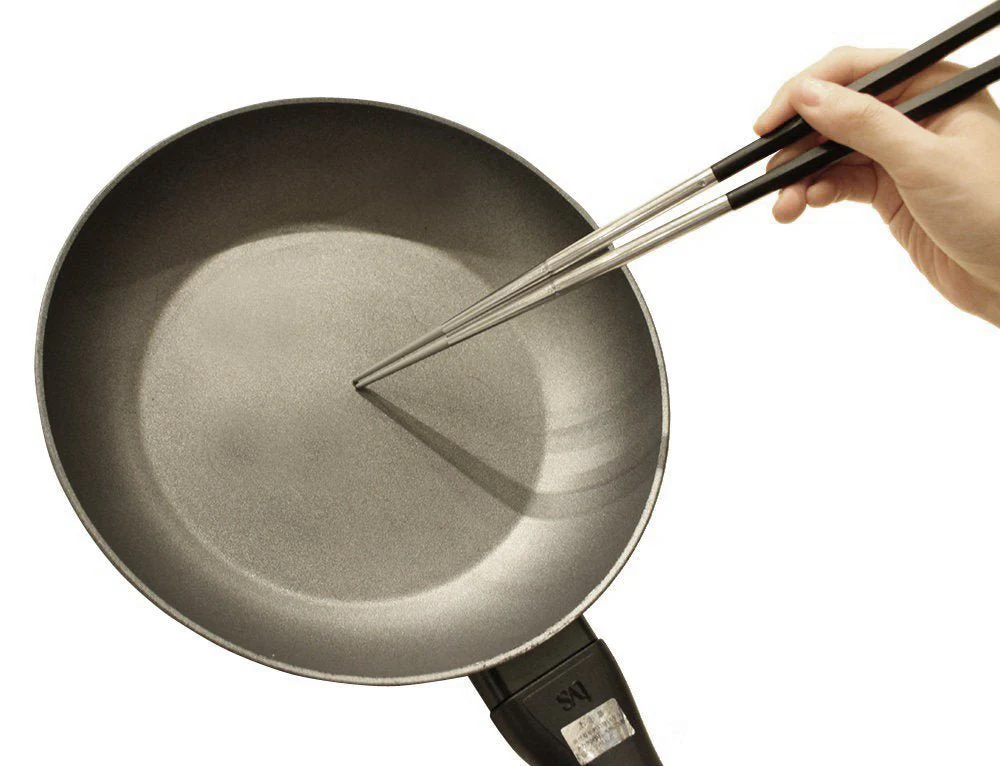 KAI SELECT100 Stainless Steel Rapeseed Chopsticks 33cm Made in Japan DH3104 - Image 5