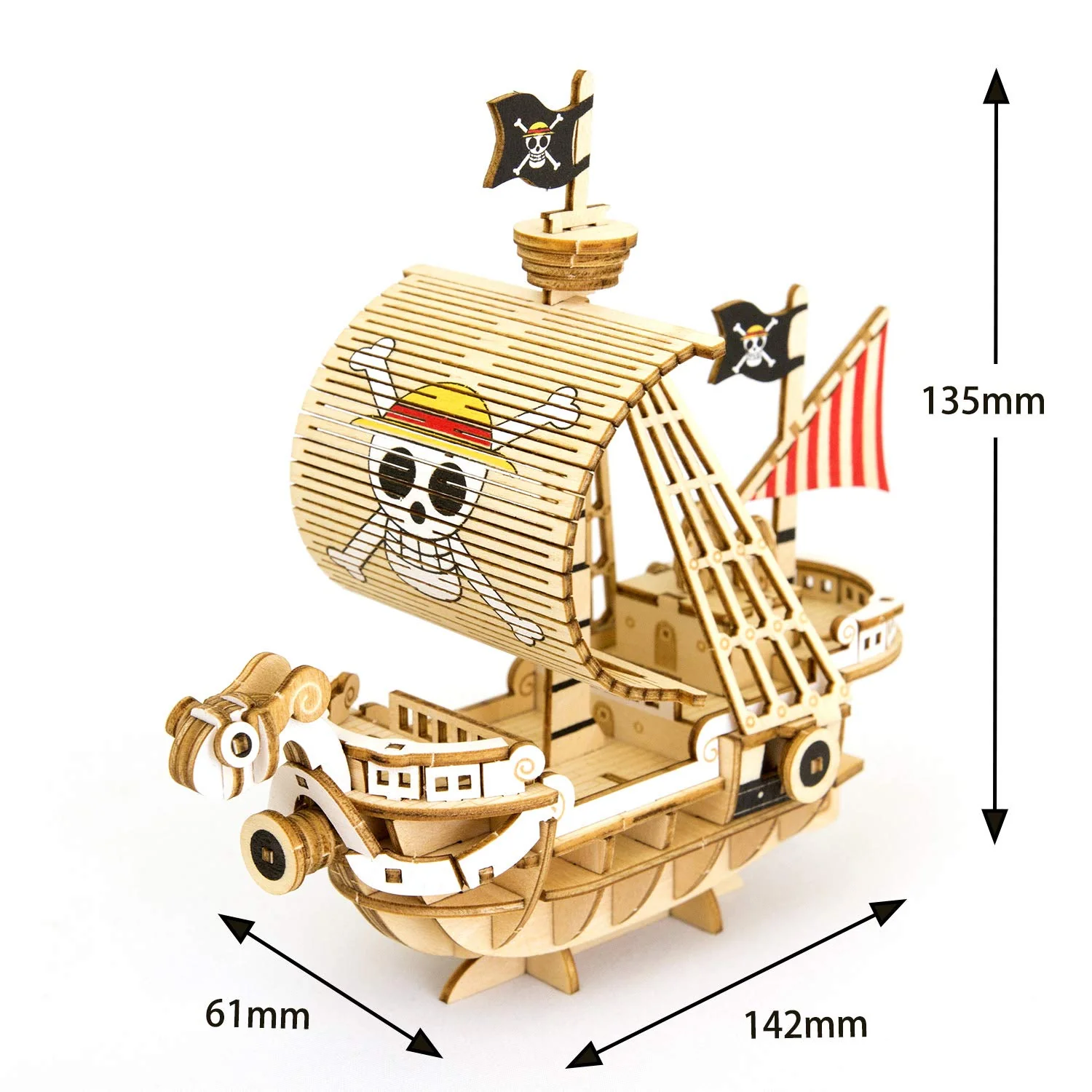 Ki-gu-mi Wooden 3D Puzzle Going Merry Ship DIY Educational Toy for Kids and Adults - Image 5